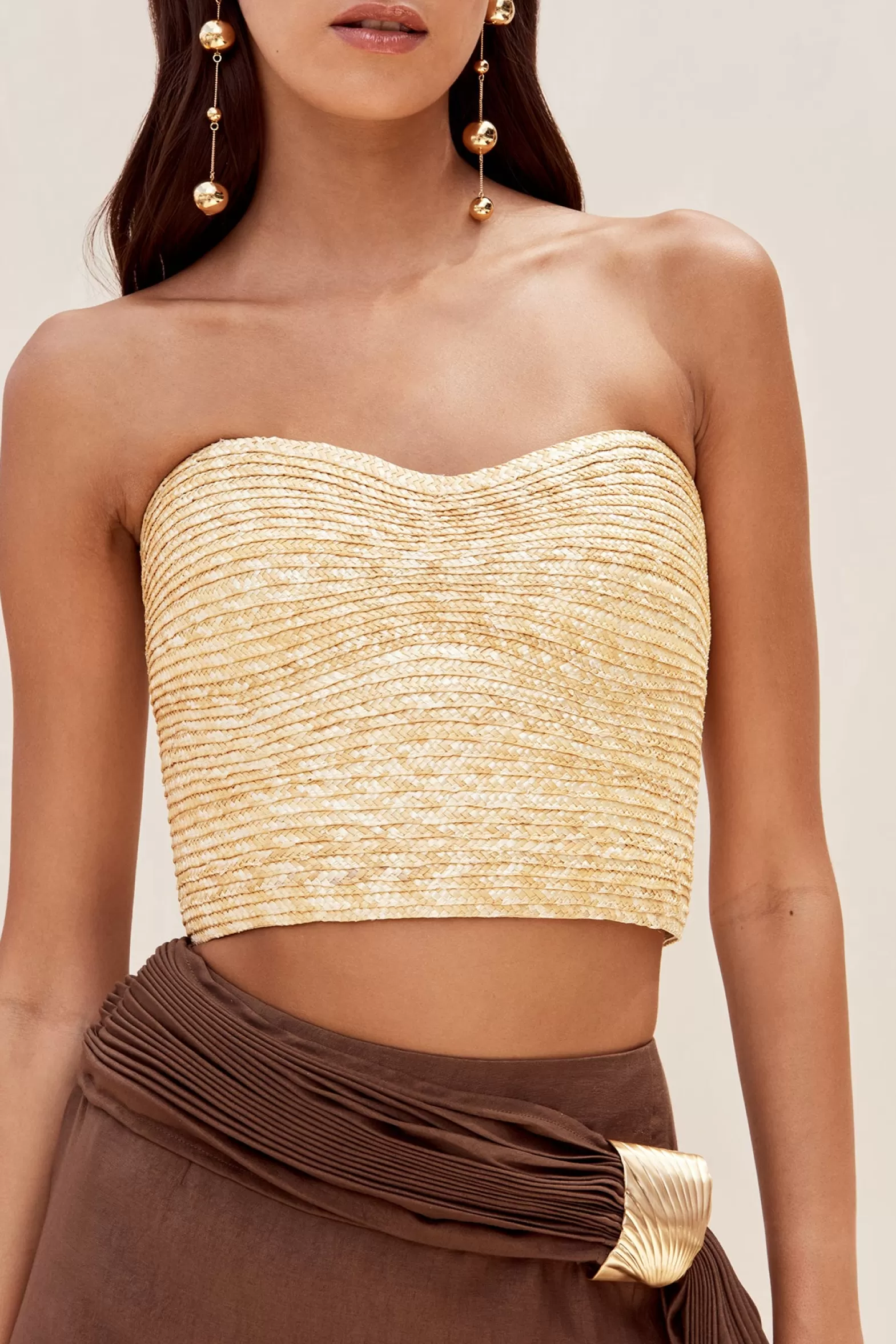 JACIRA TOP - RAFFIA^Cult Gaia Fashion